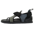 Hermes Giorno Sandals Shoes 42.5 Black Khaki Blue