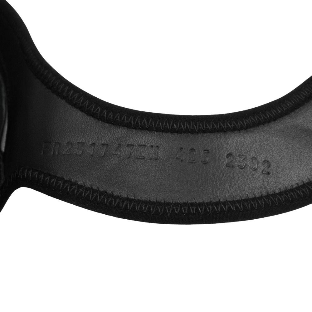 Hermes Giorno Sandals Shoes 42.5 Black Khaki Blue — view 5