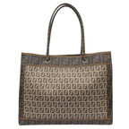 Fendi Zucca Zucchino Tote Pouch Brown Beige — view 3