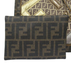 Fendi Zucca Zucchino Tote Pouch Brown Beige — view 8