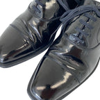 Hermes Straight Tip Square Toe Patent Leather Dress Shoes 37.5 Black — view 6
