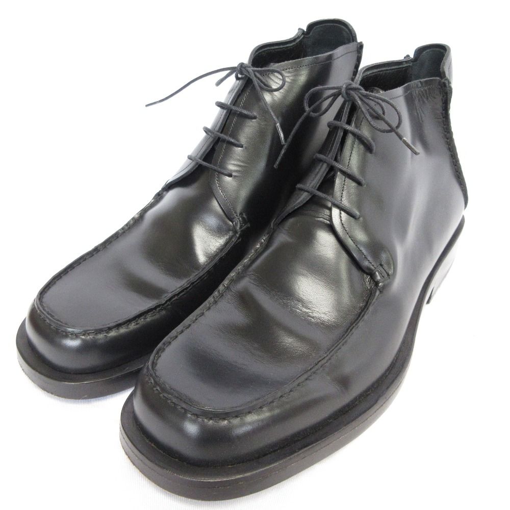 Gucci Leather Chukka Boots Black