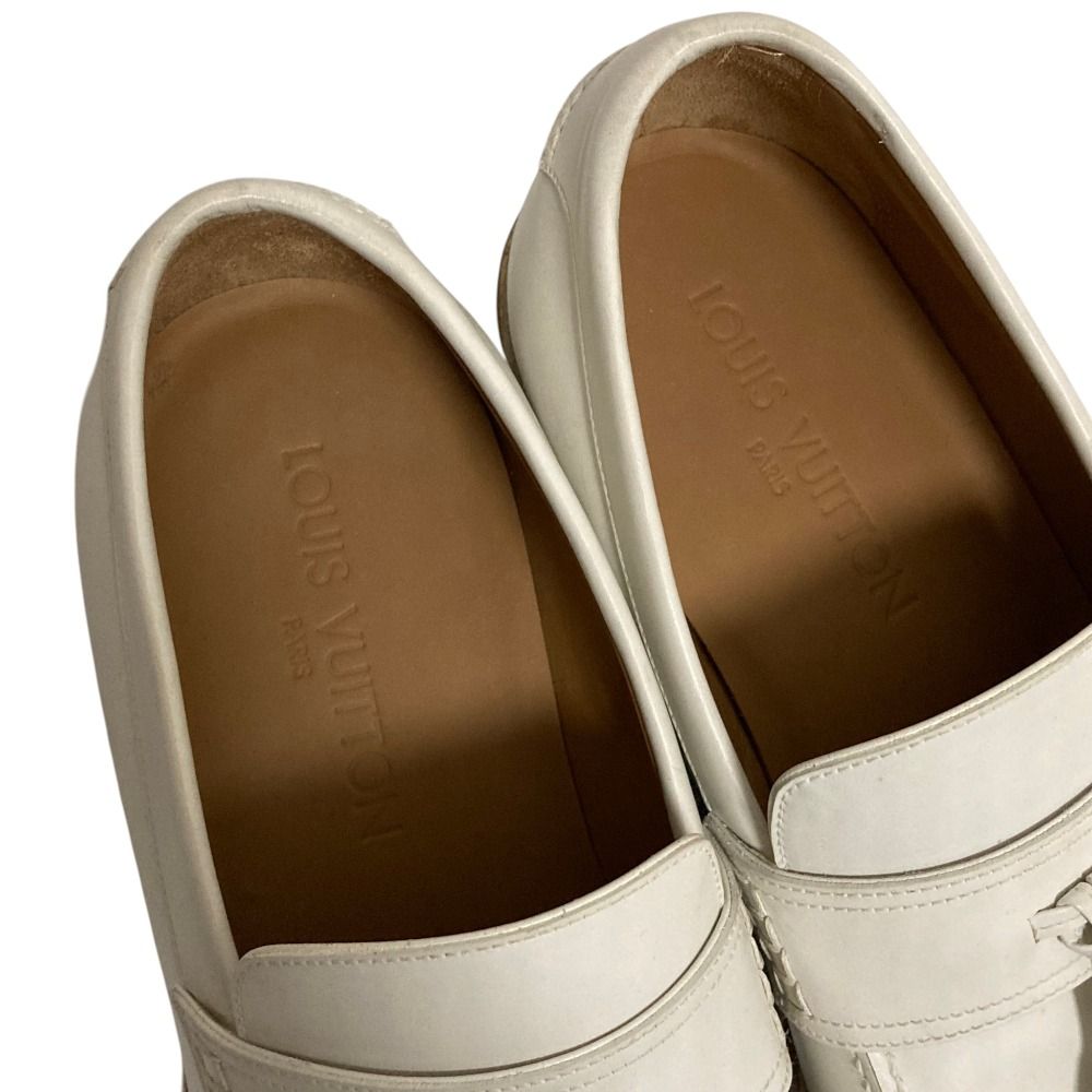 Louis Vuitton Tassel Loafers 6 Off White — view 7