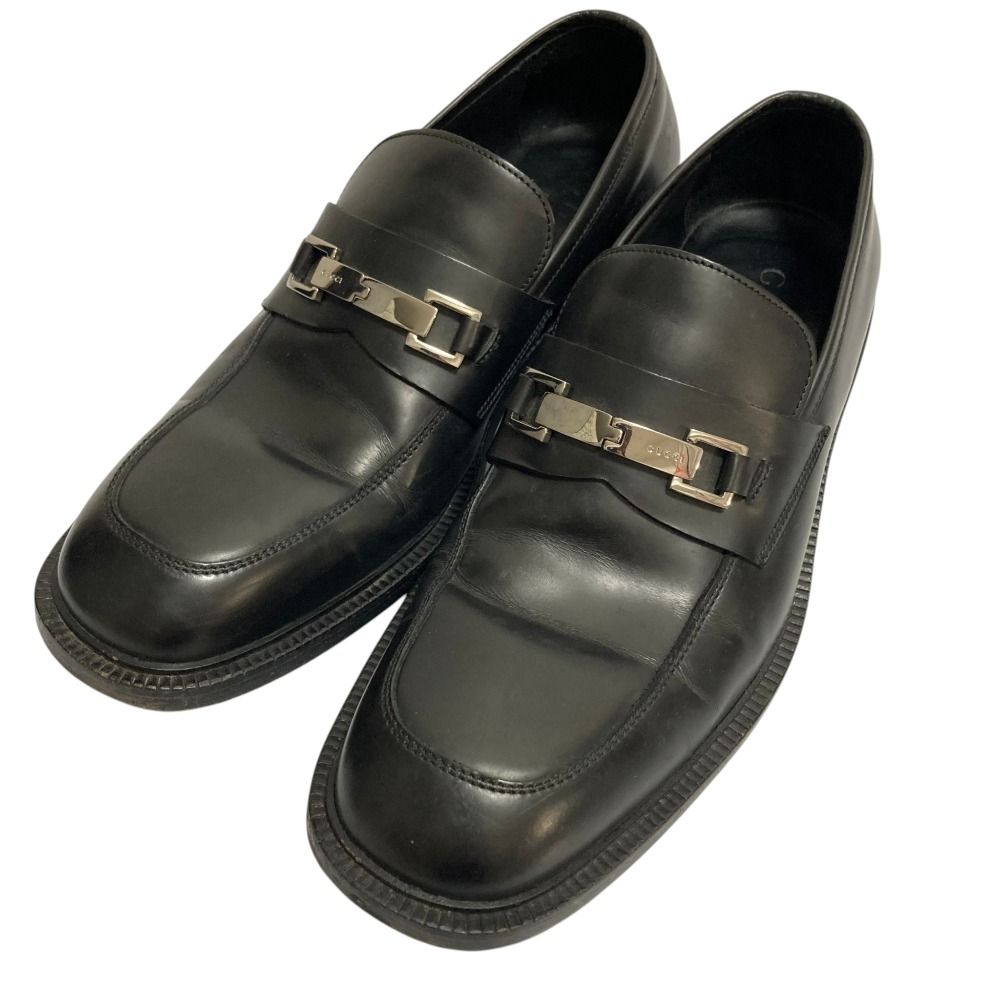 Gucci Horsebit Leather Loafers Business Shoes 42 1 Black