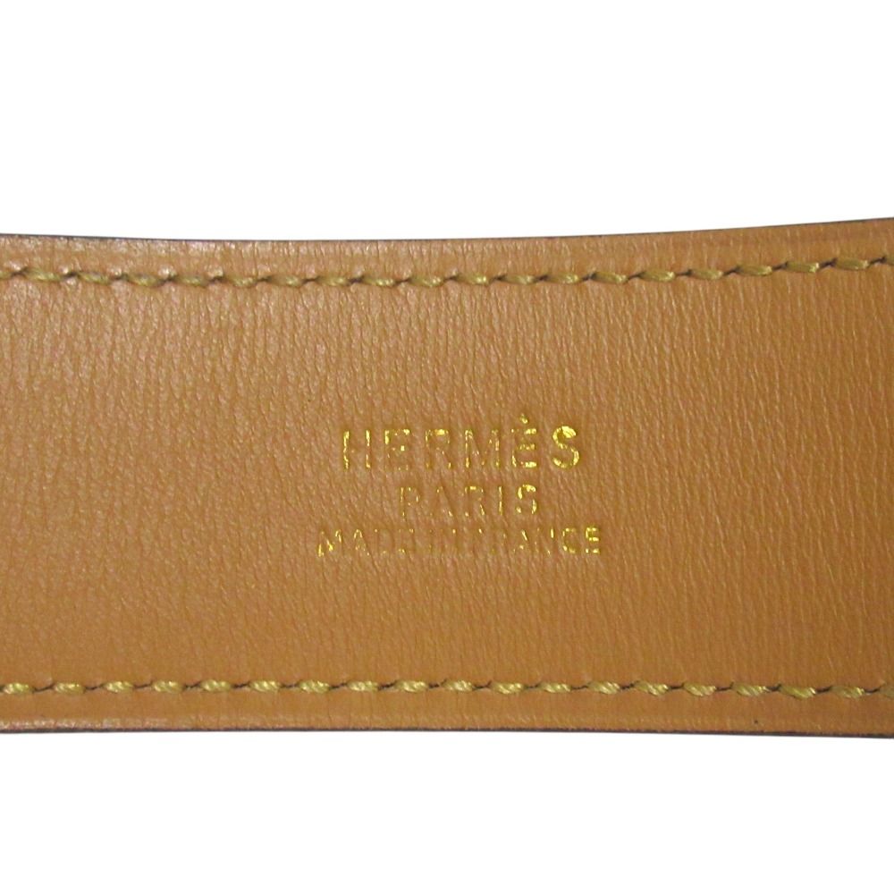Hermes Kelly Leather Belt 70 Red Gold — view 5