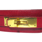 Hermes Kelly Leather Belt 70 Red Gold — view 3