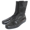 Chanel Stretch Flat Leather Short Boots 35 Black