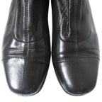 Chanel Stretch Flat Leather Short Boots 35 Black — view 4