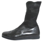 Chanel Stretch Flat Leather Short Boots 35 Black — view 2
