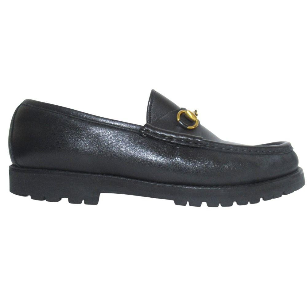 Gucci Horsebit Loafers Shoes 36c Black Gold — view 2