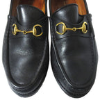 Gucci Horsebit Loafers Shoes 36c Black Gold — view 4