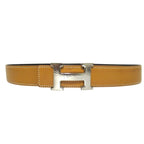 Hermes Constance Hmartelee Giboshi Reversible Belt 80 Brown Beige Silver — view 4