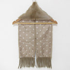 Fendi Mink Fringe Shawl Scarf Tippet Brown Beige — view 3