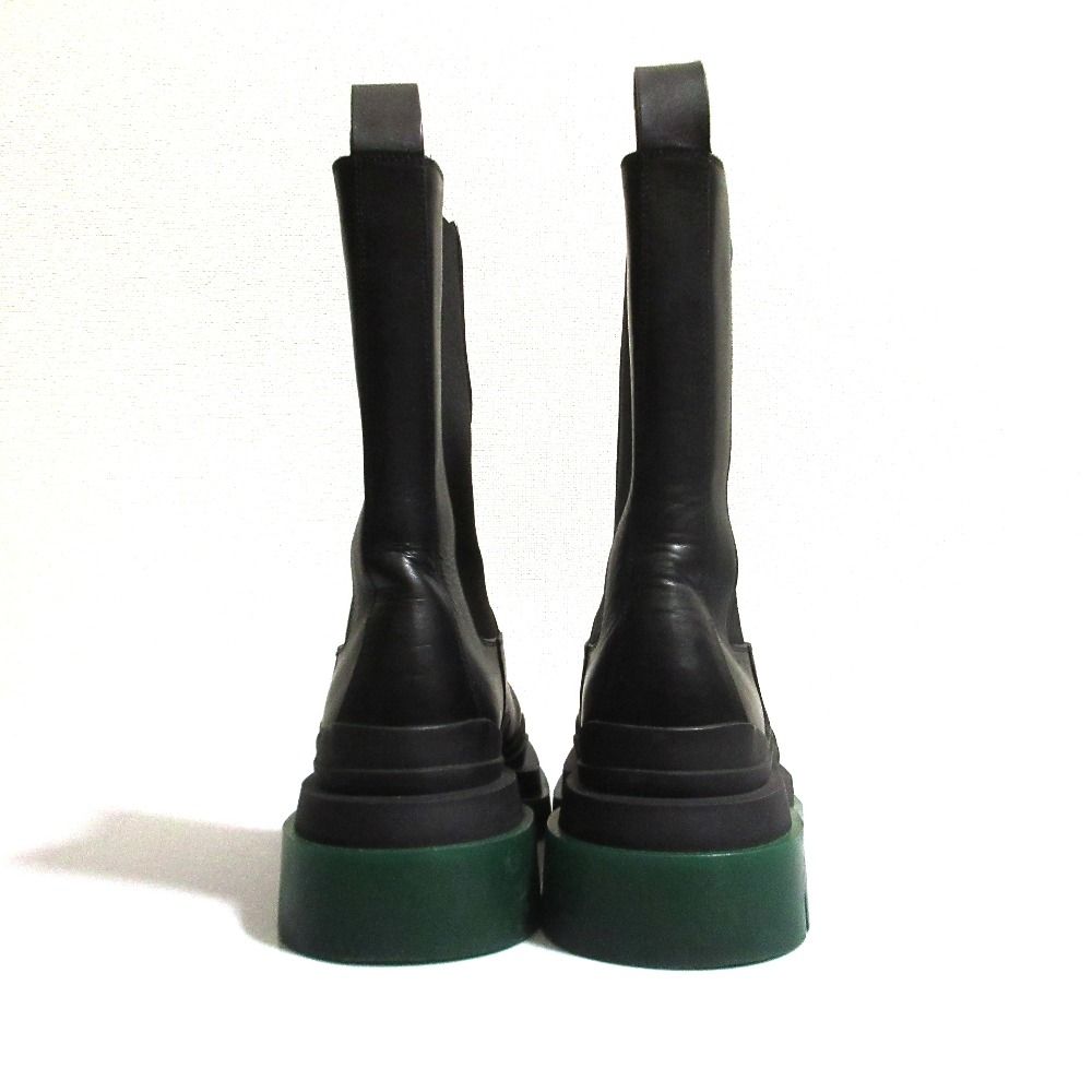 Bottega Veneta the Tire Leather Side Gore Chelsea Boots Lug 37.5 Black — view 4