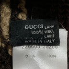 Gucci GG Pattern Pom Knit Cap Brown Beige Hat — view 8