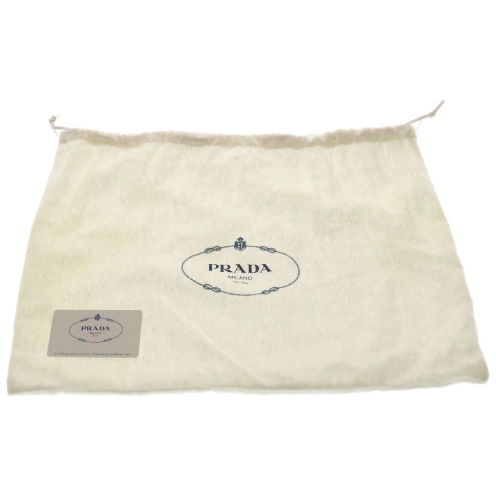 Prada Shoulder Bag Tessuto Studs Black Light Blue Nylon Silver — view 6