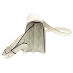 Gucci Interlocking Mini Shoulder Bag White Beige Leather Gold — view 3