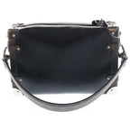 Louis Vuitton Side Trunk Vibe MM Shoulder Bag Chain Black Brown Leather Silver — view 2