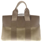Hermes Valparaiso PM Canvas Leather Handbag Beige — view 2