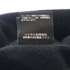 Chanel CC Logo Ribbon Cashmere Beanie Hat Knit Cap Black Gold — view 7