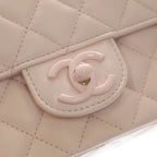 Chanel Quilted Chain Mini Shoulder Bag Light Pink Lambskin — view 5