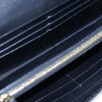 Fendi by the Way Continental Wallet Card Case Black Leather Gold — view 4