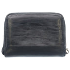 Louis Vuitton Epi Leather Wallet Zip Coin Case Black Silver — view 2