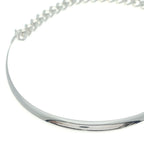 Hermes Booklet Series Inflexible Chain Choker Necklace Silver