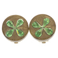 Chanel Clover Logo Earrings Gold