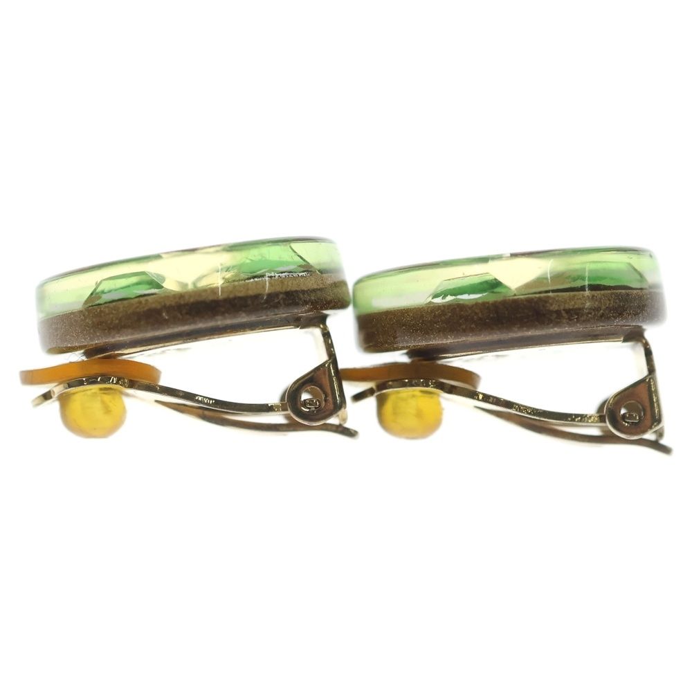 Chanel Clover Logo Earrings Gold — view 4