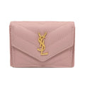 Saint Laurent Yves Stitch Compact Wallet Bifold Calf