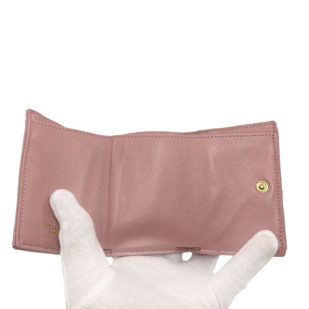 Saint Laurent Yves Stitch Compact Wallet Bifold Calf — view 4