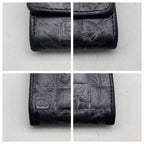 Chanel Fold Wallet Gray Icon CC Logo Billfold Card — view 5