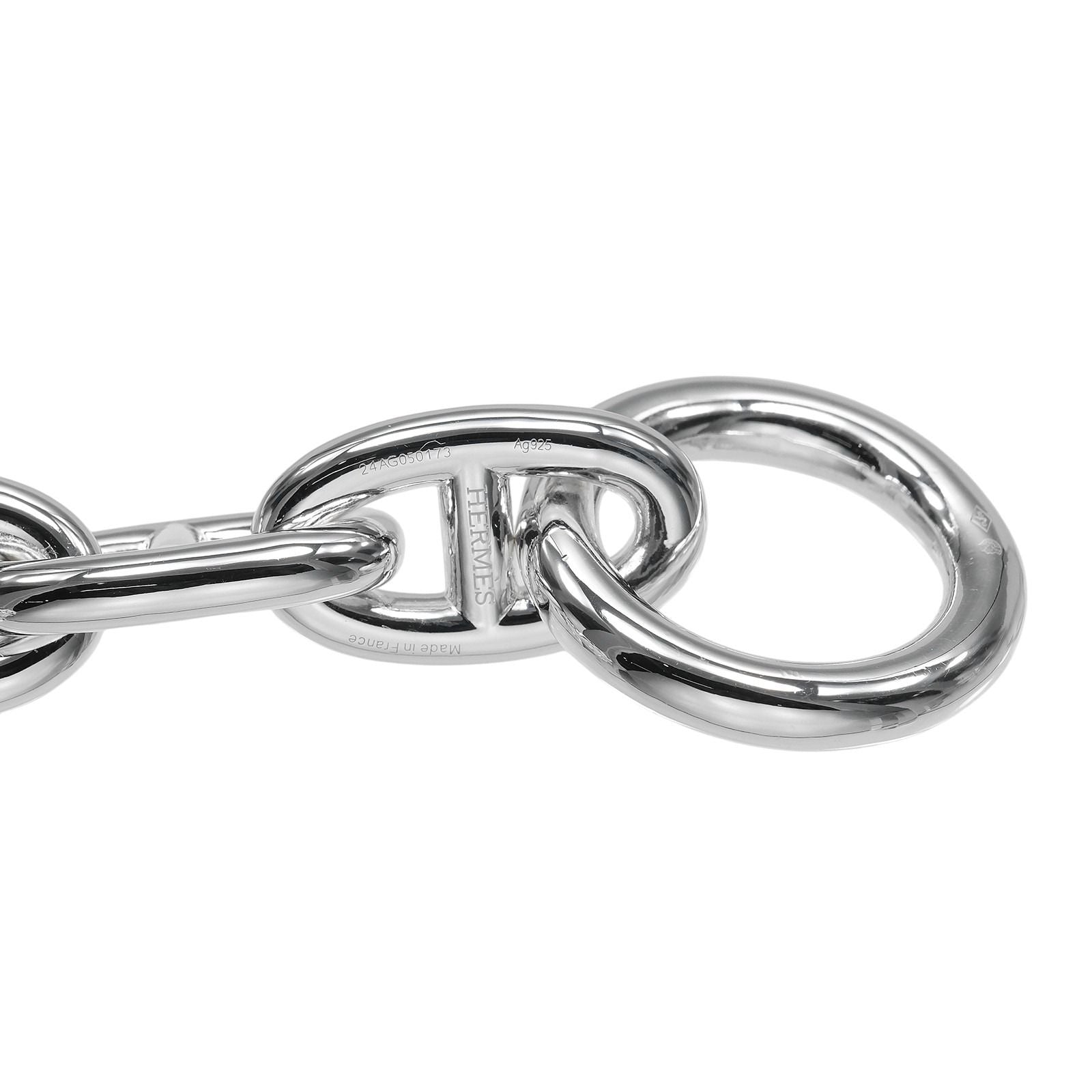 Hermes Chaine D'ancre TGM 13 Link 925 Sterling Silver Bracelet — view 3