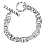 Hermes Chaine D'ancre TGM 13 Link 925 Sterling Silver Bracelet
