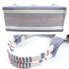 Celine Large Cabas Thais Tote White Blue Red Triomphe — view 3