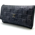 Chanel Fold Wallet Gray Icon CC Logo Billfold Card