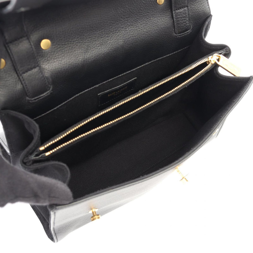 Saint Laurent Paris Handbag Muse Two 2-Way Black Leather — view 3