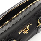 Prada Handbag Tessuto Saffiano 2-Way Black Nylon Leather — view 7