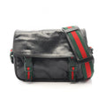 Gucci Shoulder Bag GG Crystal Black Canvas Leather