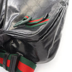 Gucci Shoulder Bag GG Crystal Black Canvas Leather — view 5