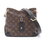 Louis Vuitton Shoulder Bag Odeon NM PM Noir Canvas Leather