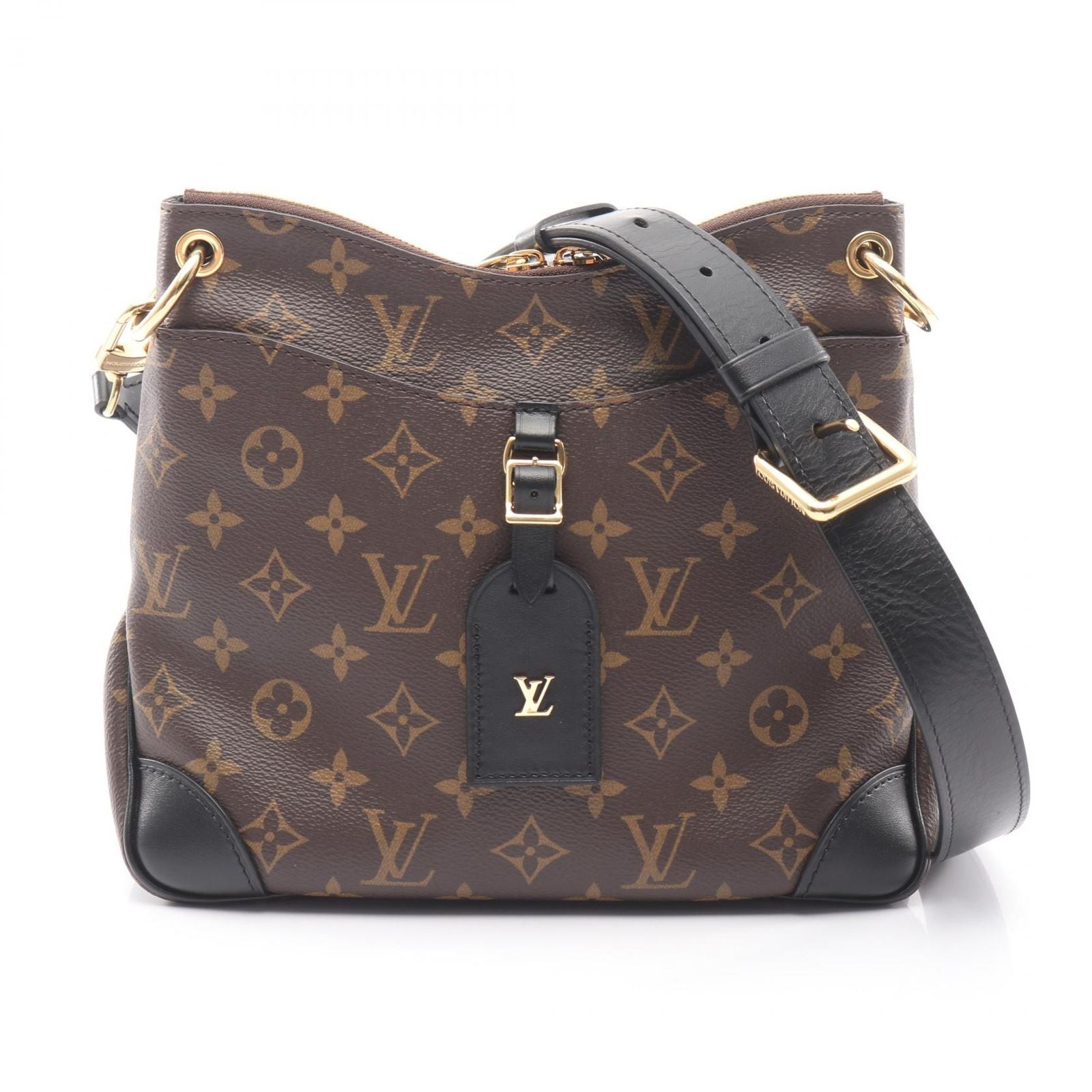 Louis Vuitton Shoulder Bag Odeon NM PM Noir Canvas Leather