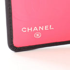 Chanel Bifold Wallet Cambon Line Black Enamel Leather Patent Ziplong — view 4
