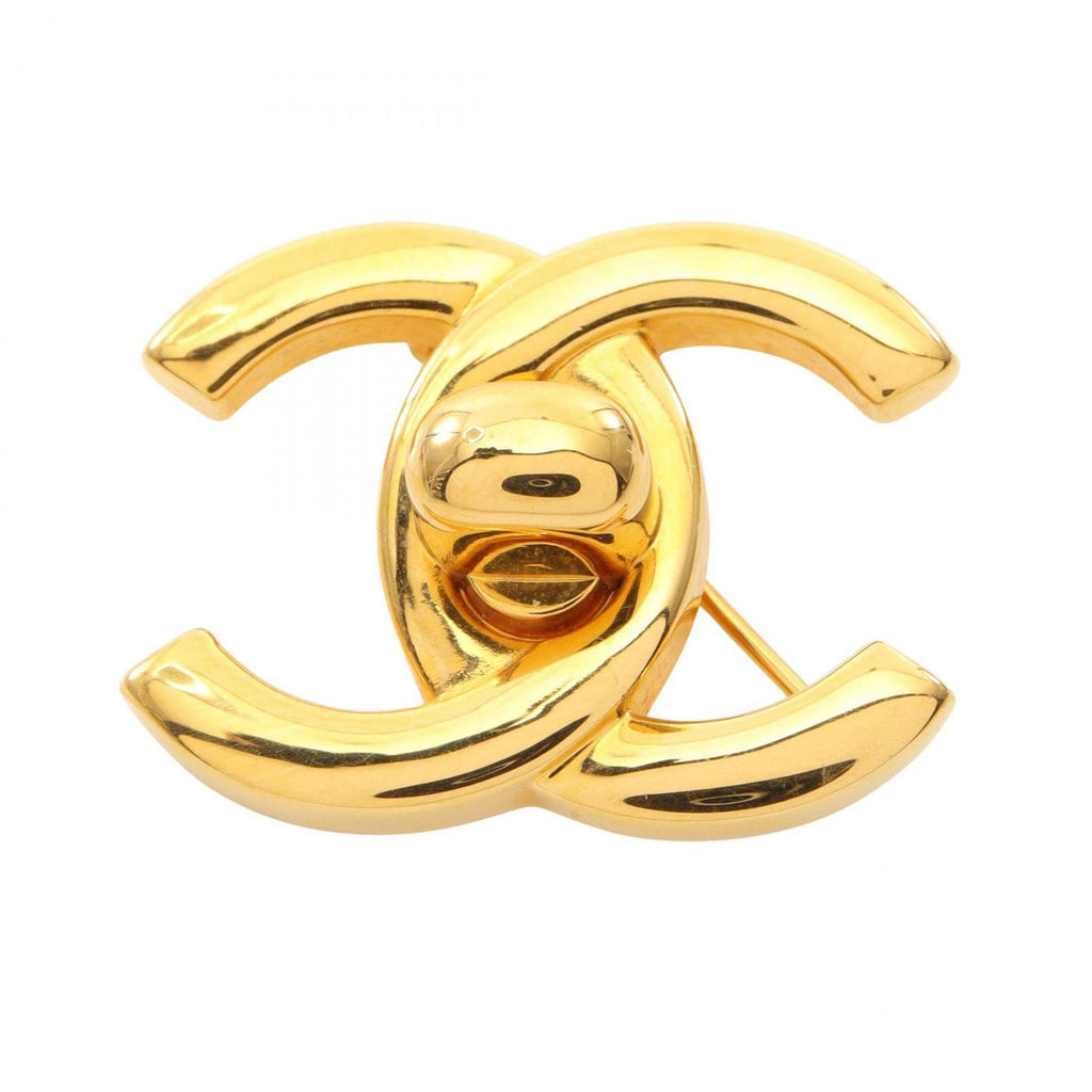 Chanel Brooch CC Logo Turnlock