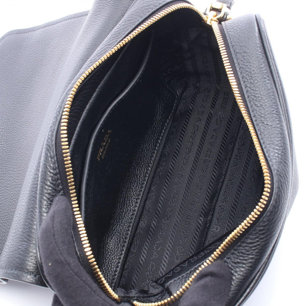 Prada Shoulder Bag Vitello Phenix Black Leather Daino — view 3
