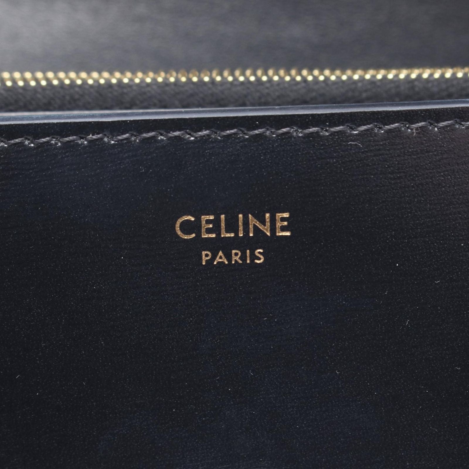 Celine Bifold Wallet Large Triomphe Black Leather — view 4