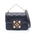 Chanel Shoulder Bag Quilted Black Leather Small Flap Chain