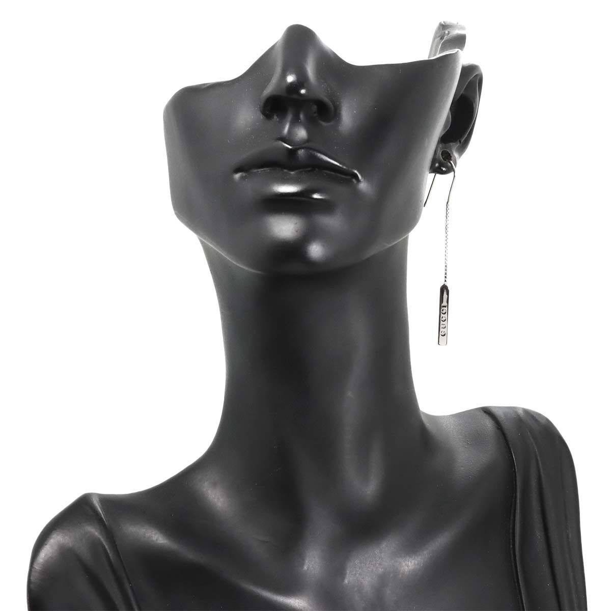 Gucci Lariat Earrings 18k WG White Gold 750 Only Pierced — view 6