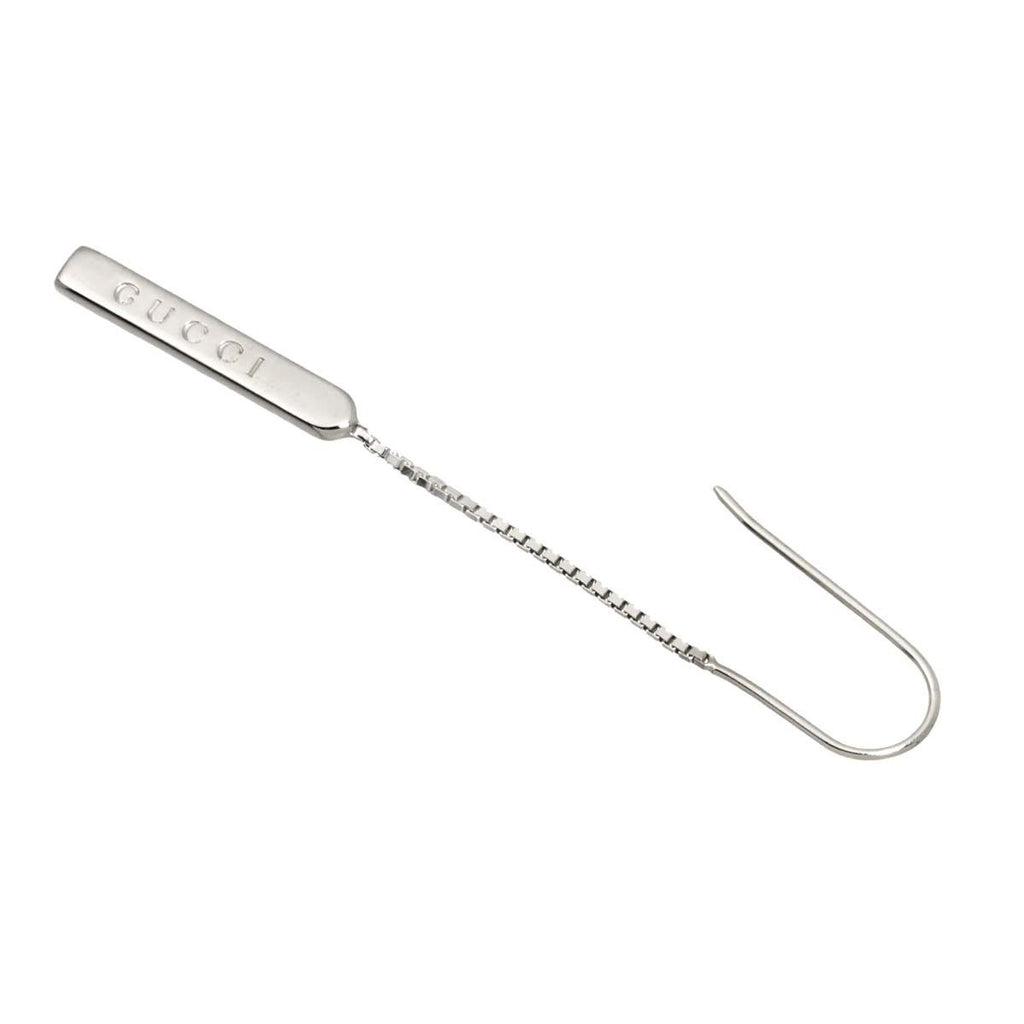 Gucci Lariat Earrings 18k WG White Gold 750 Only Pierced — view 3